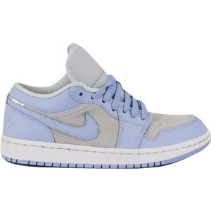 NIKE AIR JORDAN 1 LOW LEATHER AND SUEDE SNEAKERS - Size: Women 9.5